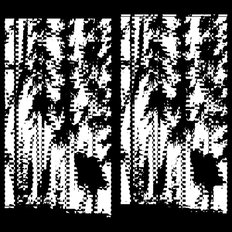 طرح هنری پلاسمای ۴ بوقلمون و عقاب در ابعاد ۲۸ در ۴۸ مناسب برای استفاده در دستگاه های cnc چوب و cnc لیزر - 28 x 48 4 turkeys and eagle plasma art dxf file