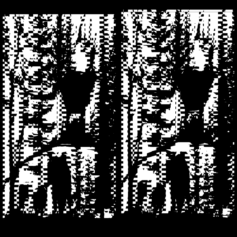 طرح پلاسمای سه خرس گوزن شمالی در ابعاد 30 در 48 مناسب برای استفاده در دستگاه های cnc چوب و cnc لیزر - 30 x 48 three bears elk plasma art dxf file