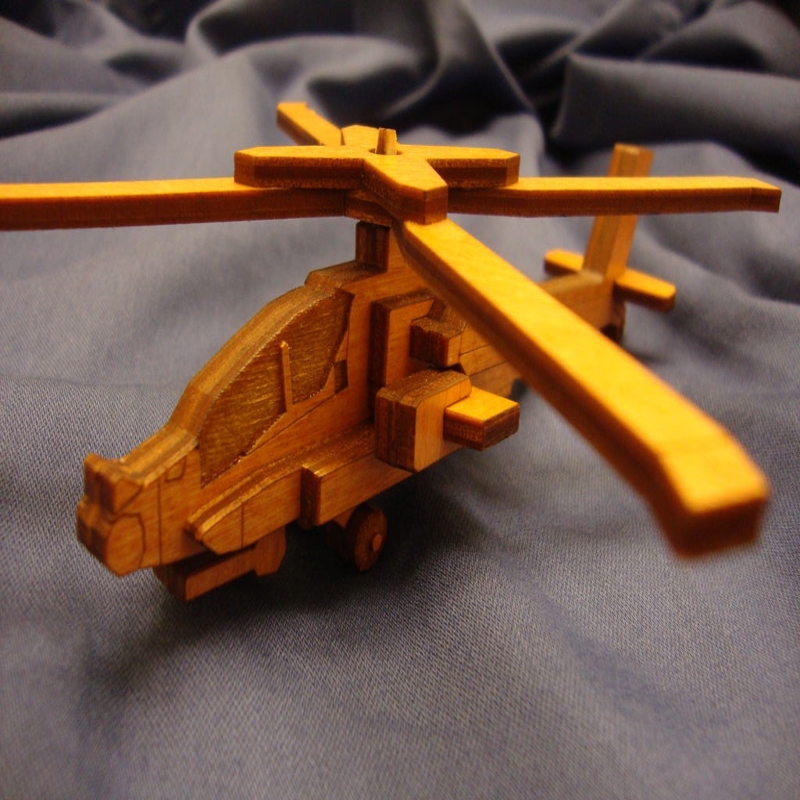 طرح هلیکوپتر آپاچی مناسب برای استفاده در دستگاه های cnc چوب و cnc لیزر - laser cut apache helicopter cdr file
