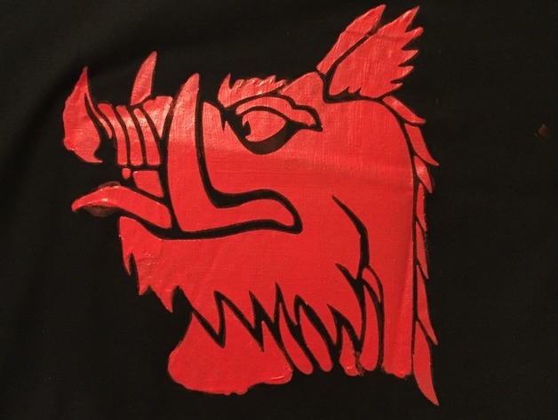 طرح شوالیه سیاه گراز svg مناسب برای استفاده در دستگاه های cnc چوب و cnc لیزر - laser cut black knight boar svg file