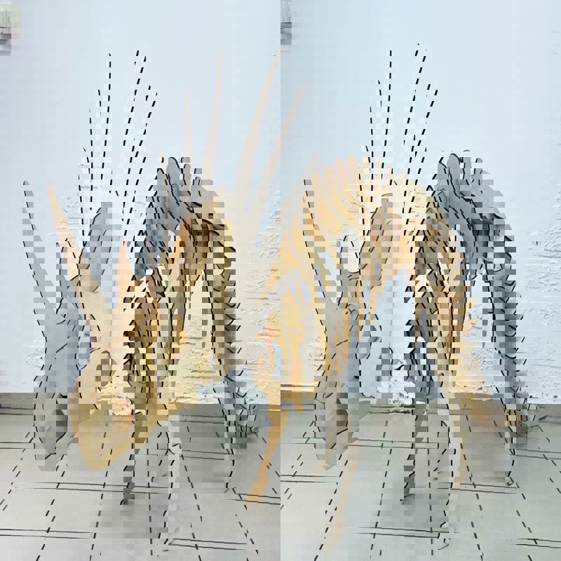 طرح سه بعدی پازل سه بعدی تریسراتوپس با ضخامت 6 میلی متر مناسب برای استفاده در دستگاه های cnc چوب و cnc لیزر - laser cut triceratops 3d puzzle 6mm cdr file