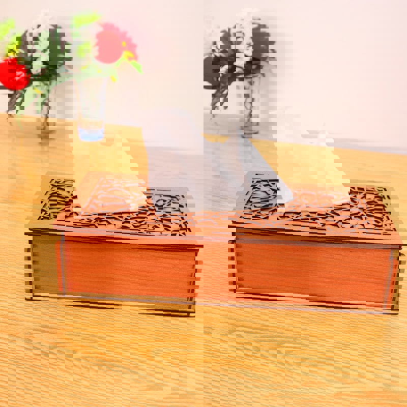 طرح جای دستمال کاغذی با ضخامت ۲ میلی‌متر مناسب برای استفاده در دستگاه های cnc چوب و cnc لیزر - laser cut tissue box holder 2mm dxf file