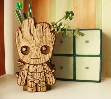 طرح بچه گربه مناسب برای استفاده در دستگاه های cnc چوب و cnc لیزر - laser cut baby groot cdr file