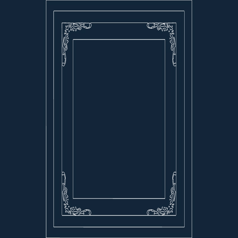 طرح قاب مناسب برای استفاده در دستگاه های cnc چوب و cnc لیزر - frame dxf file