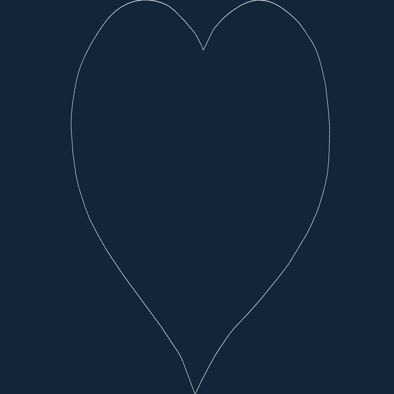 طرح قلب مناسب برای استفاده در دستگاه های cnc چوب و cnc لیزر - heart dxf file