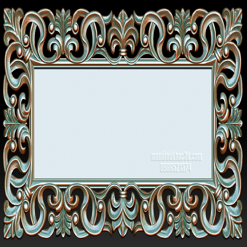 طرح مدل سه بعدی قاب آینه با فرمت stl و فایل cnc مناسب برای استفاده در دستگاه های cnc چوب و cnc لیزر - 3d model mirror frame stl cnc stl file