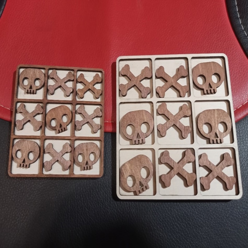 طرح بازی تخته چوبی تیک تاک تو مناسب برای استفاده در دستگاه های cnc چوب و cnc لیزر - laser cut tic tac toe wooden board game cdr file