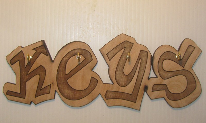 طرح آویز جاکلیدی دکوری دیواری مناسب برای استفاده در دستگاه های cnc چوب و cnc لیزر - laser cut key hanger hooks wall decor cdr file