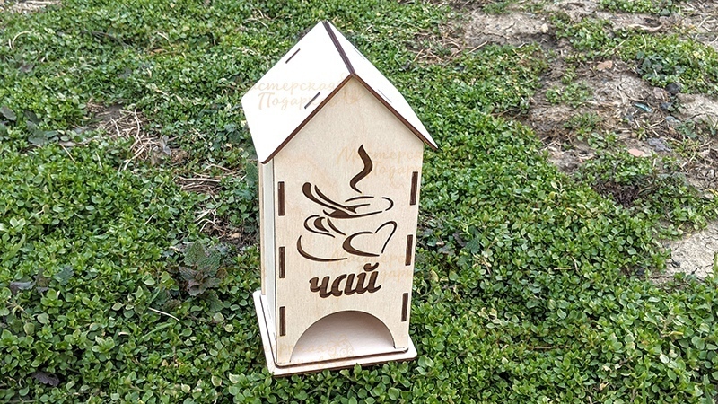 طرح چوبی چایخانه با ضخامت 3 میلی‌متر مناسب برای استفاده در دستگاه های cnc چوب و cnc لیزر - laser cut wooden tea house 3mm cdr file
