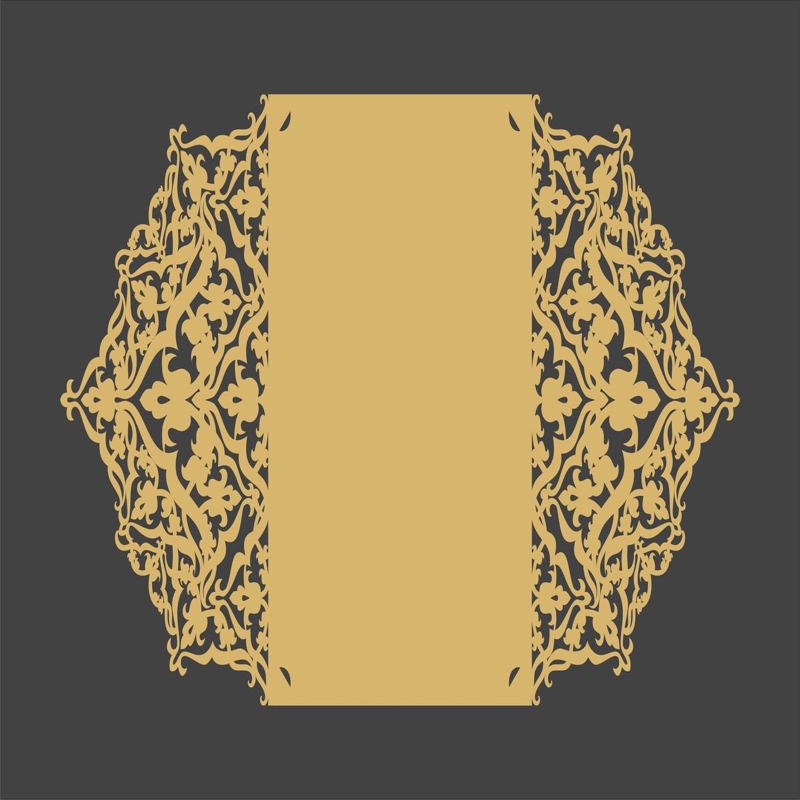 طرح کارت ویزیت تزیینی مناسب برای استفاده در دستگاه های cnc چوب و cnc لیزر - laser cut decorative holiday card template cdr file