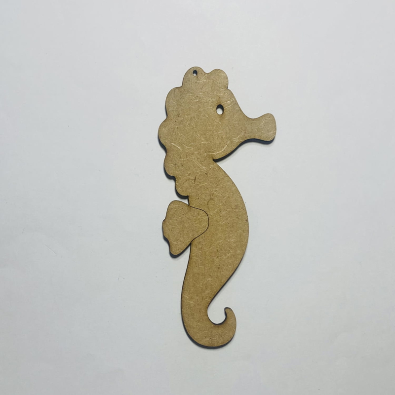 طرح اسب دریایی چوبی مناسب برای استفاده در دستگاه های cnc چوب و cnc لیزر - laser cut seahorse wood cutout shape cdr file