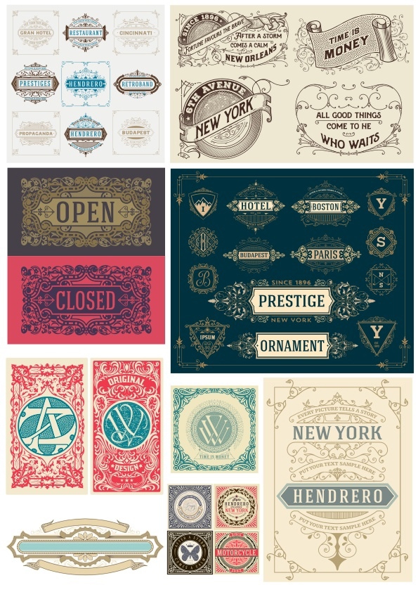 طرح المان های دکوری قدیمی و رترو مناسب برای استفاده در دستگاه های cnc چوب و cnc لیزر - retro vintage decor elements cdr file