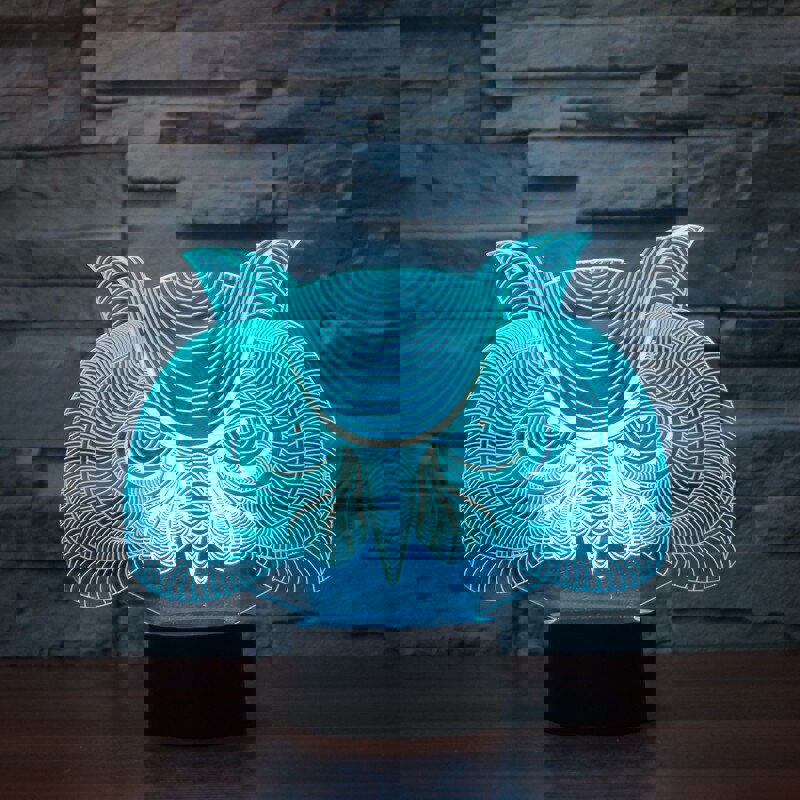 طرح چراغ خواب سه بعدی طرح جغد و طرح اکریلیک مناسب برای استفاده در دستگاه های cnc چوب و cnc لیزر - laser cut owl 3d illusion desk lamp acrylic night light cdr file