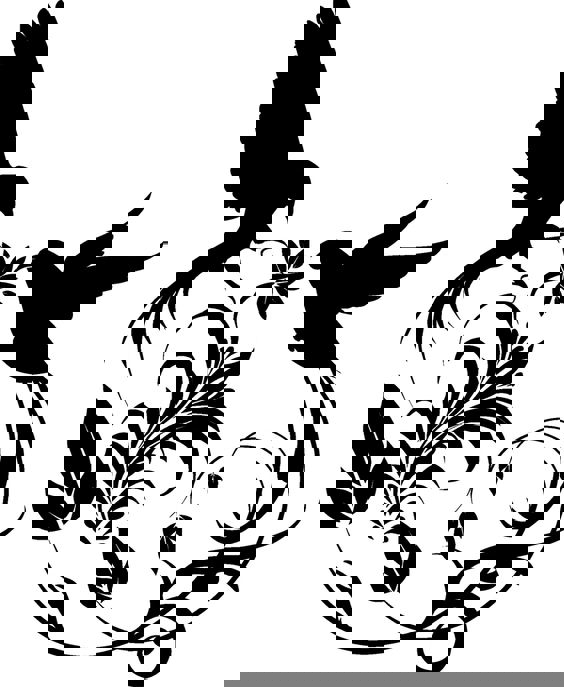 طرح چرخش پرندگان مناسب برای استفاده در دستگاه های cnc چوب و cnc لیزر - birds swirl dxf file