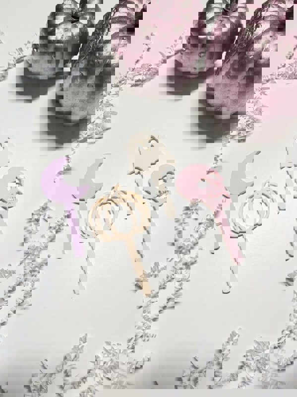 طرح هالووین ترسناک، سرهمی‌های جالب، چوب‌های همزن نوشیدنی مناسب برای استفاده در دستگاه های cnc چوب و cnc لیزر - laser cut spooky halloween fun toppers drink stirrer sticks