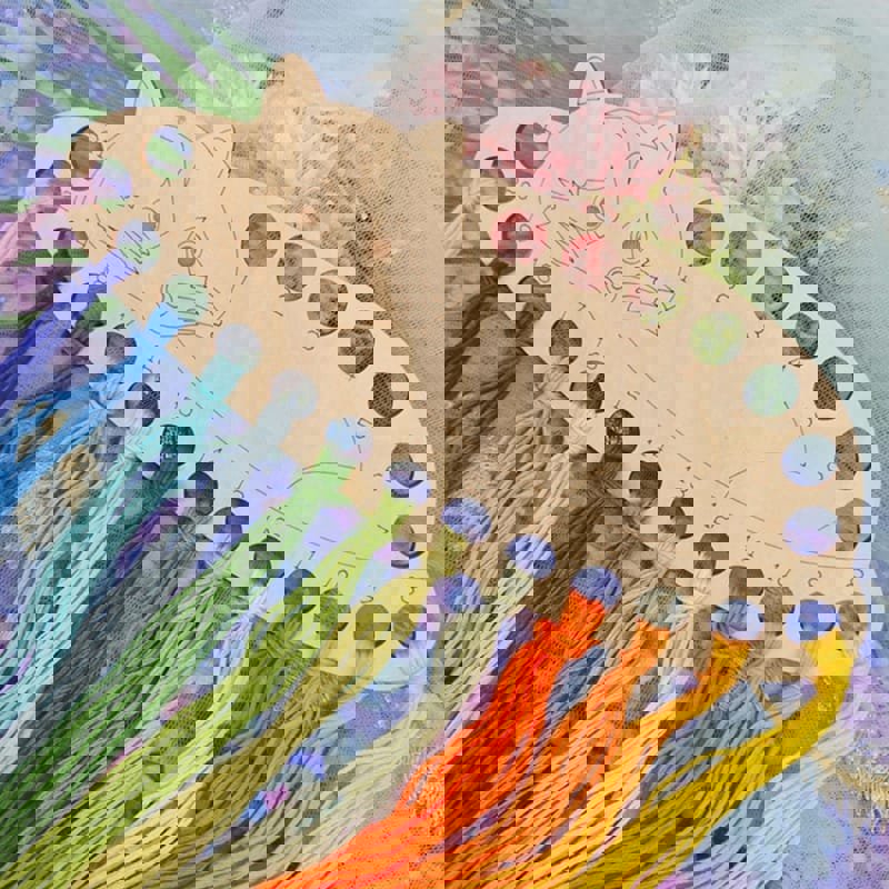 طرح سازمان دهنده نخ بخیه متقاطع ، سازمان دهنده نخ گلدوزی مناسب برای استفاده در دستگاه های cnc چوب و cnc لیزر - laser cut cross stitch thread organizer embroidery floss organizer