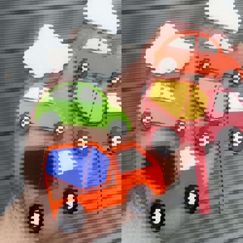 طرح تزئینات کاردستی با روی کیک اکریلیک مناسب برای استفاده در دستگاه های cnc چوب و cnc لیزر - laser cut acrylic cake toppers vehicle shaped craft embellishments