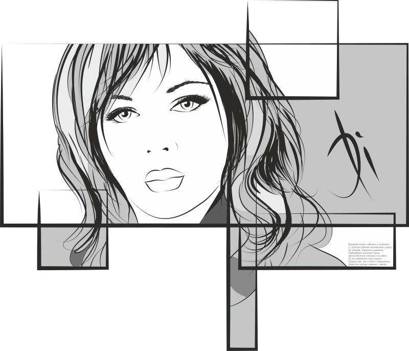 طرح طراحی چهره زن مناسب برای استفاده در دستگاه های cnc چوب و cnc لیزر - woman face drawing cdr file