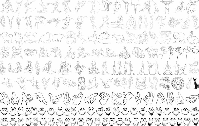 طرح مجموعه وکتور هنر خطی مناسب برای استفاده در دستگاه های cnc چوب و cnc لیزر - line art vector pack cdr file