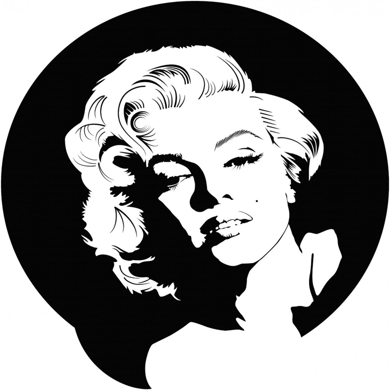 طرح وکتور هنری مرلین مونرو مناسب برای استفاده در دستگاه های cnc چوب و cnc لیزر - marilyn monroe vector art cdr file