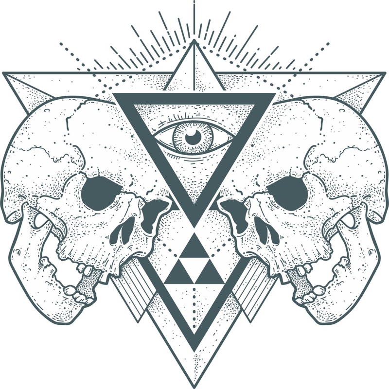 طرح چشم جمجمه مناسب برای استفاده در دستگاه های cnc چوب و cnc لیزر - skull eye print cdr file