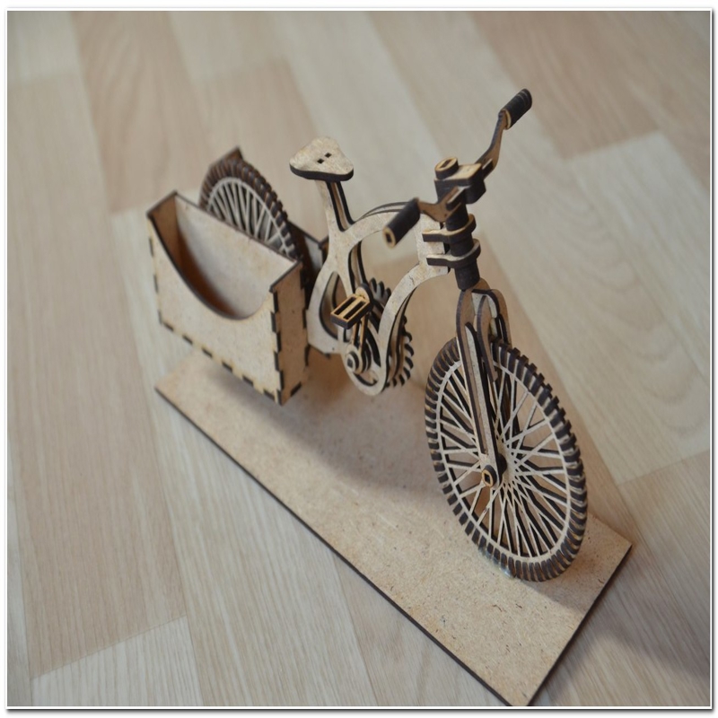 طرح دوچرخه طرح جعبه چوبی مناسب برای استفاده در دستگاه های cnc چوب و cnc لیزر - bike wooden organizer a bike cdr file