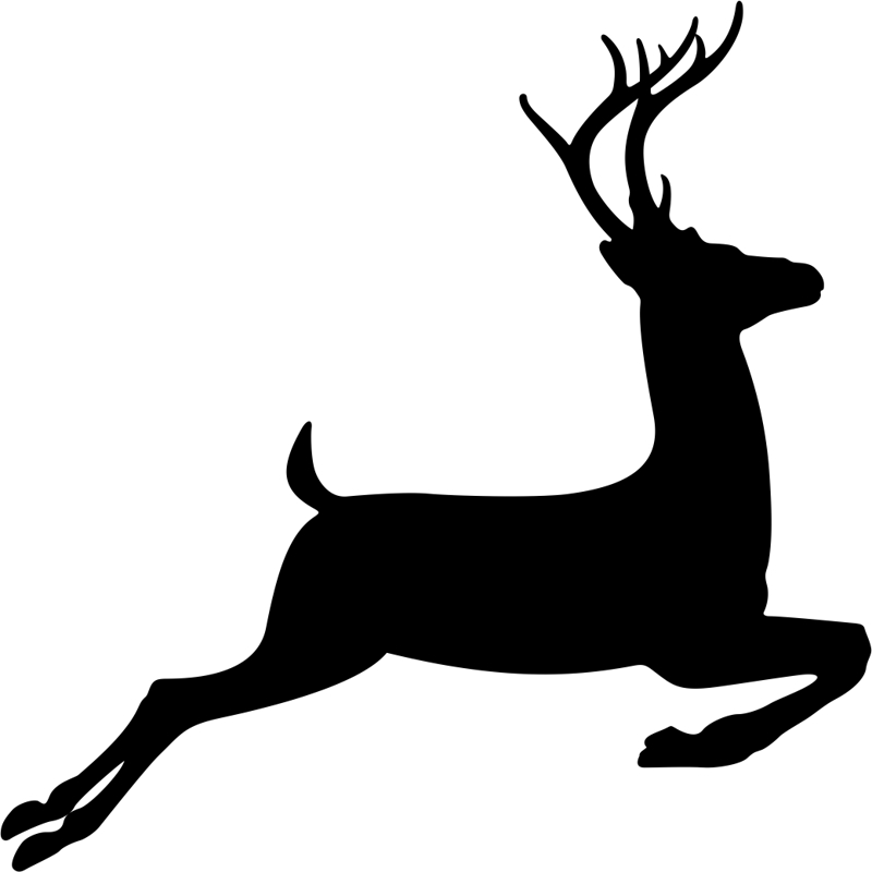 طرح استنسیل وکتور گوزن در حال دویدن مناسب برای استفاده در دستگاه های cnc چوب و cnc لیزر - running deer stencil vector cdr file