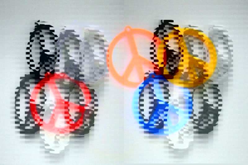 طرح نماد صلح مناسب برای استفاده در دستگاه های cnc چوب و cnc لیزر - laser cut peace symbol svg file