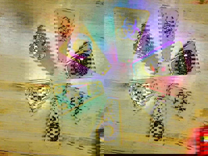 طرح چراغ خواب دیواری جواهرات نورانی مناسب برای استفاده در دستگاه های cnc چوب و cnc لیزر - laser cut light trinket svg file