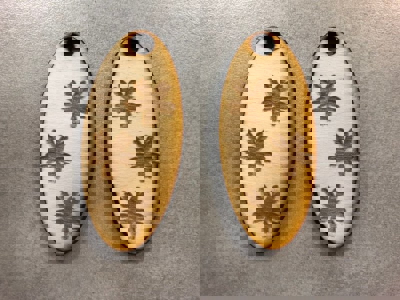 طرح گوشواره حکاکی شده مناسب برای استفاده در دستگاه های cnc چوب و cnc لیزر - laser cut flower engraved earrings svg file