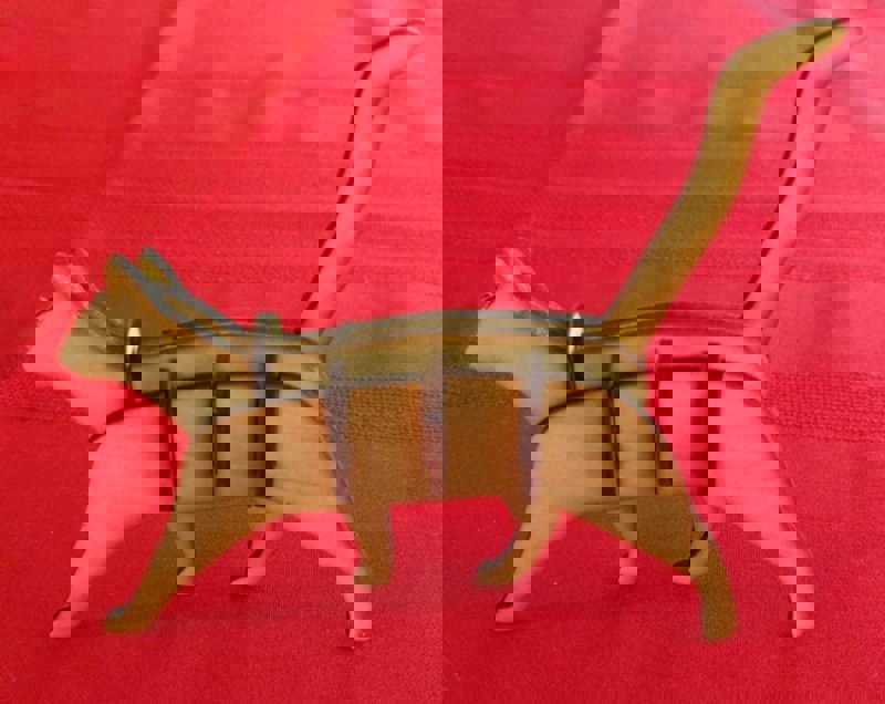 طرح گربه چوبی بامزه مناسب برای استفاده در دستگاه های cnc چوب و cnc لیزر - laser cut wooden cute cat svg file