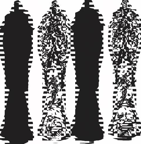 طرح صحنه فرشته مناسب برای استفاده در دستگاه های cnc چوب و cnc لیزر - angel scene dxf file