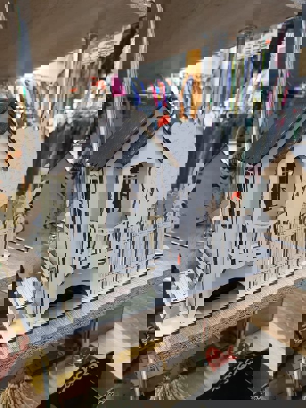 طرح دستگاه پخش چای کیسه ای ، چایخانه مناسب برای استفاده در دستگاه های cnc چوب و cnc لیزر - laser cut tea bag dispenser tea house