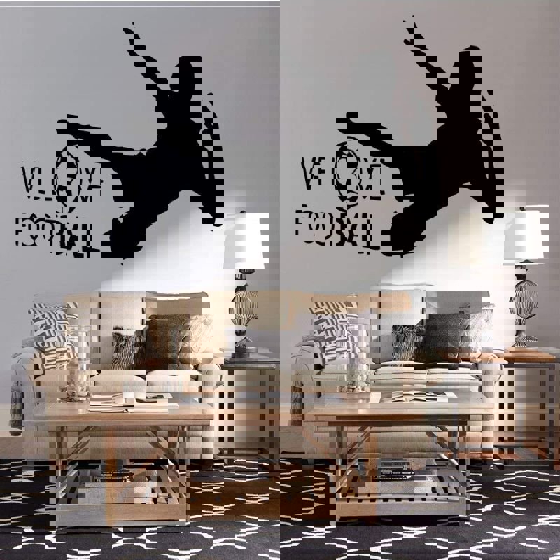 طرح ، ما عاشق هنر دیواری فوتبال هستیم مناسب برای استفاده در دستگاه های cnc چوب و cnc لیزر - laser cut we love football wall art