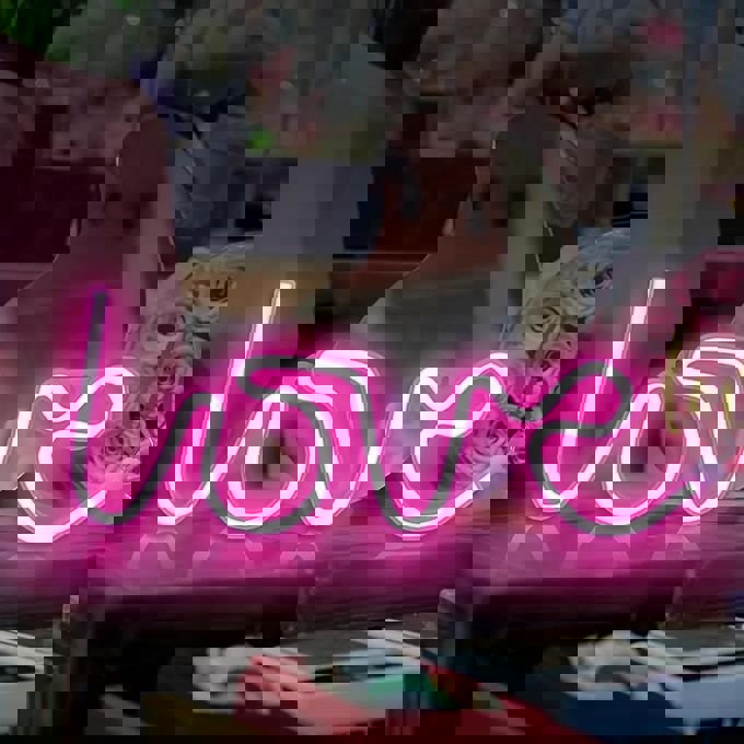 طرح تابلو نئون عشق مناسب برای استفاده در دستگاه های cnc چوب و cnc لیزر - laser cut love neon sign