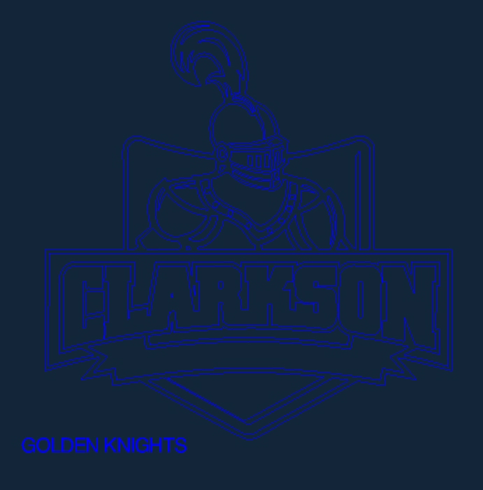 طرح شوالیه‌های طلایی کلارکسون مناسب برای استفاده در دستگاه های cnc چوب و cnc لیزر - clarkson golden knights dxf