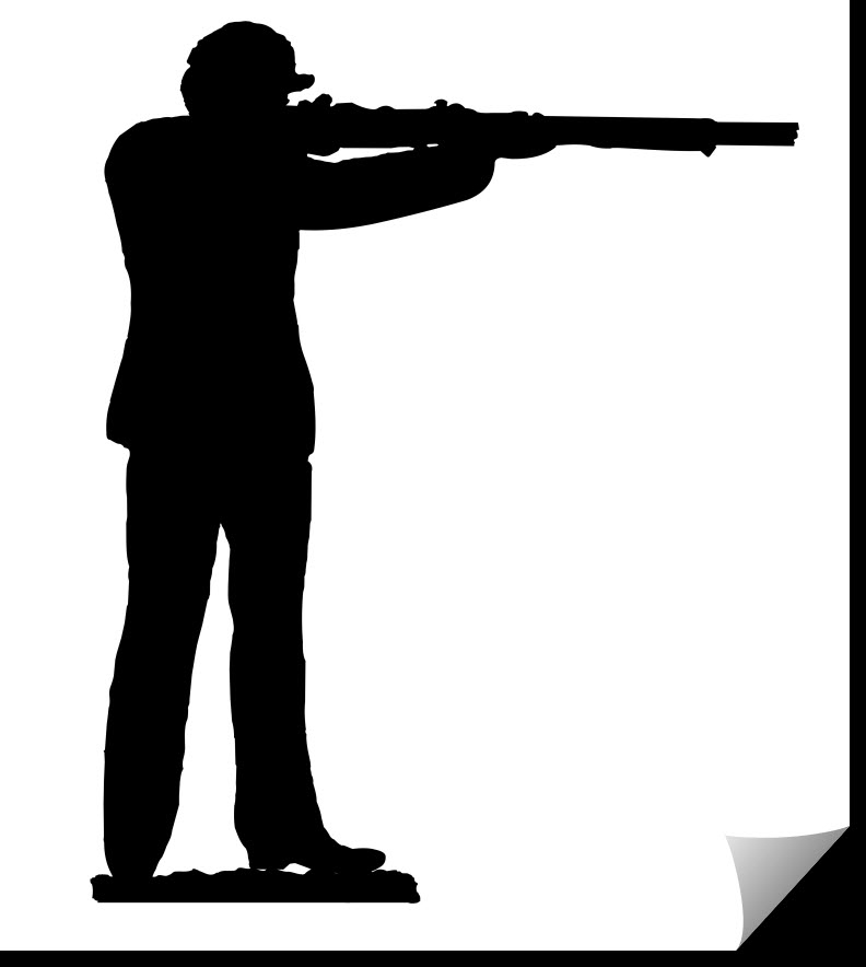 طرح سرباز در حال شلیک با تفنگ مناسب برای استفاده در دستگاه های cnc چوب و cnc لیزر - soldier with rifle firing dxf file