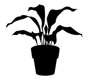 طرح گیاه آپارتمانی شماره ۳ مناسب برای استفاده در دستگاه های cnc چوب و cnc لیزر - house plant 3 dxf file