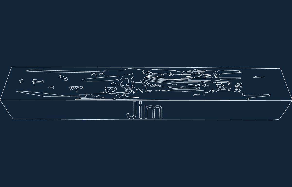 طرح یک جیم بیم مناسب برای استفاده در دستگاه های cnc چوب و cnc لیزر - a jim beam dxf