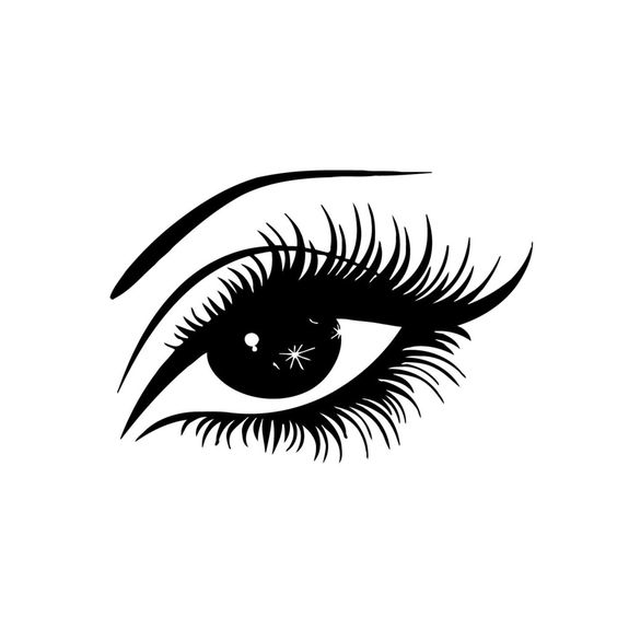 طرح وکتور سایه چشم مناسب برای استفاده در دستگاه های cnc چوب و cnc لیزر - eye silhouette vector dxf file