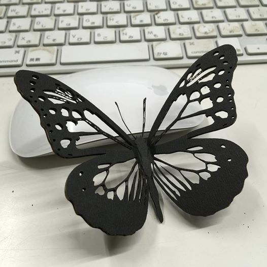 طرح وکتور برش پروانه مناسب برای استفاده در دستگاه های cnc چوب و cnc لیزر - vector cutout butterfly cdr file