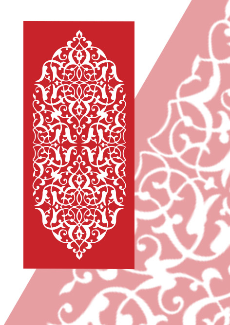 طرح صفحه نمایش گل مناسب برای استفاده در دستگاه های cnc چوب و cnc لیزر - floral screen dxf file