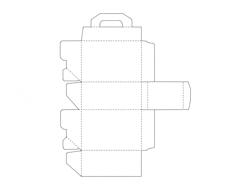 طرح جعبه مقوایی مناسب برای استفاده در دستگاه های cnc چوب و cnc لیزر - cardboard box dxf file