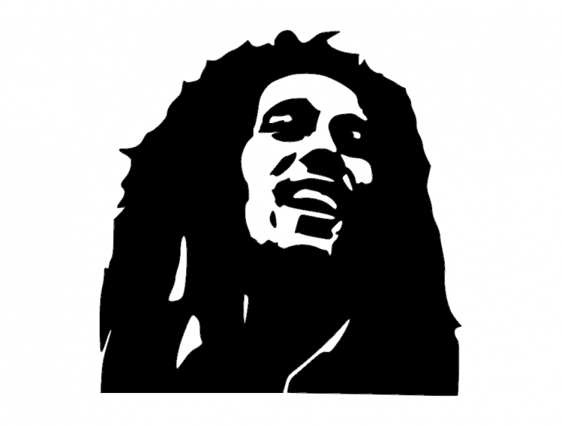 طرح باب مارلی مناسب برای استفاده در دستگاه های cnc چوب و cnc لیزر - bob marley dxf file