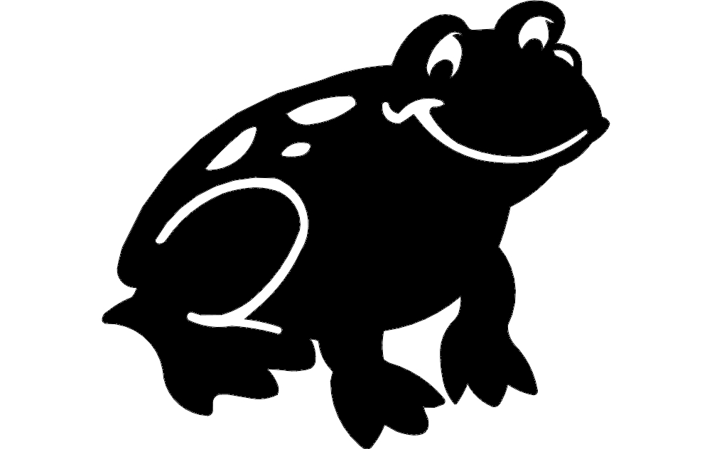 طرح قورباغه مناسب برای استفاده در دستگاه های cnc چوب و cnc لیزر - frog dxf file