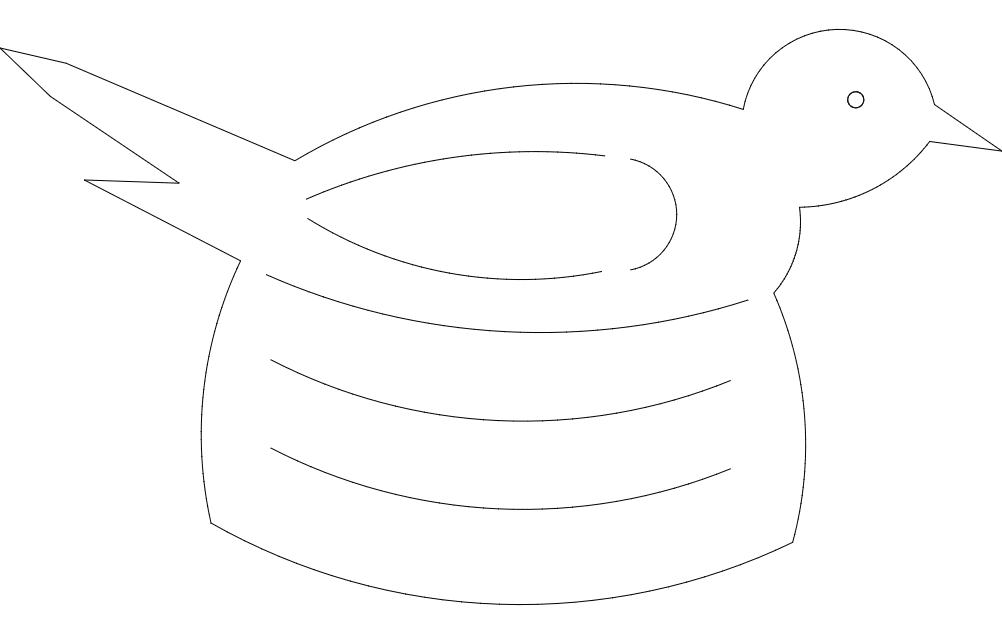 طرح لانه پرنده مناسب برای استفاده در دستگاه های cnc چوب و cnc لیزر - bird nest dxf file