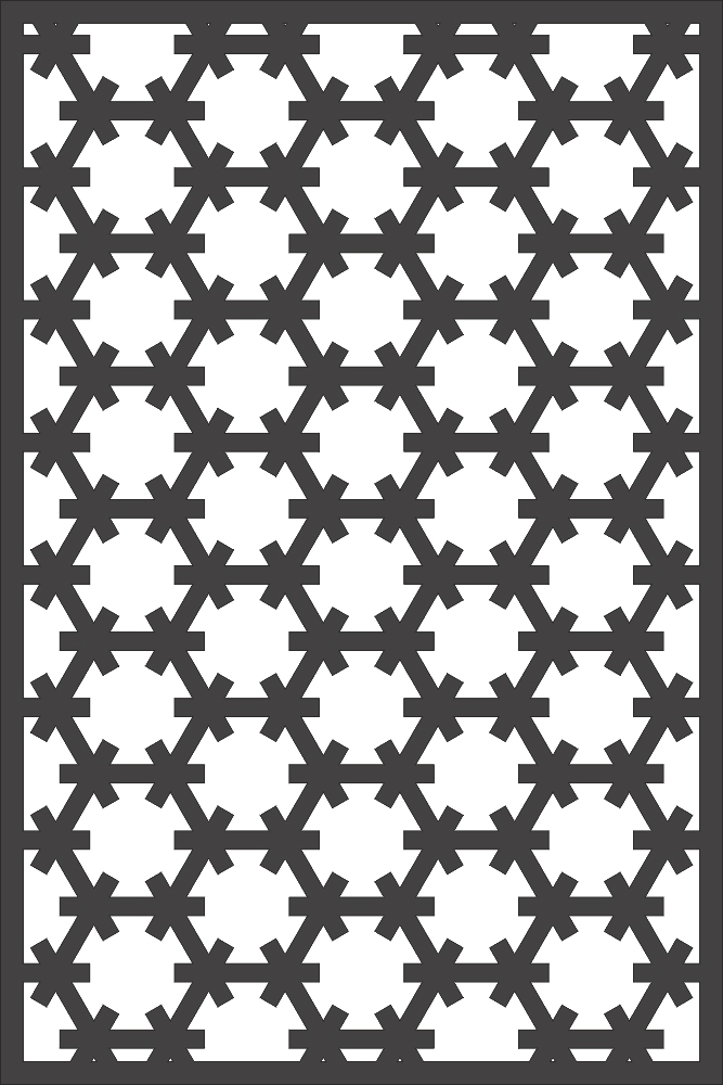 طرح وکتور طرح شش ضلعی بدون درز مناسب برای استفاده در دستگاه های cnc چوب و cnc لیزر - vector seamless hexagon patern dxf file