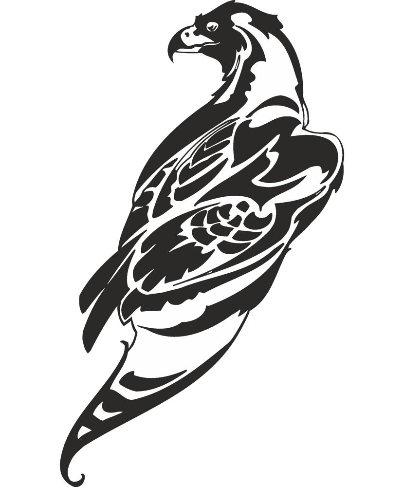 طرح وکتور هنری شاهین مناسب برای استفاده در دستگاه های cnc چوب و cnc لیزر - hawk vector art cdr file
