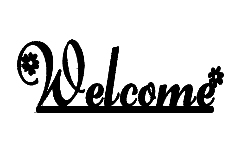 طرح گل مروارید خوش آمدید مناسب برای استفاده در دستگاه های cnc چوب و cnc لیزر - welcome daisy dxf file