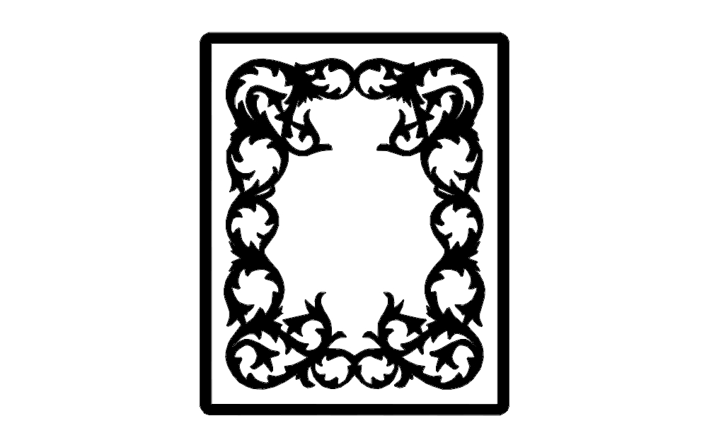 طرح قاب عکس مناسب برای استفاده در دستگاه های cnc چوب و cnc لیزر - photo frame dxf file